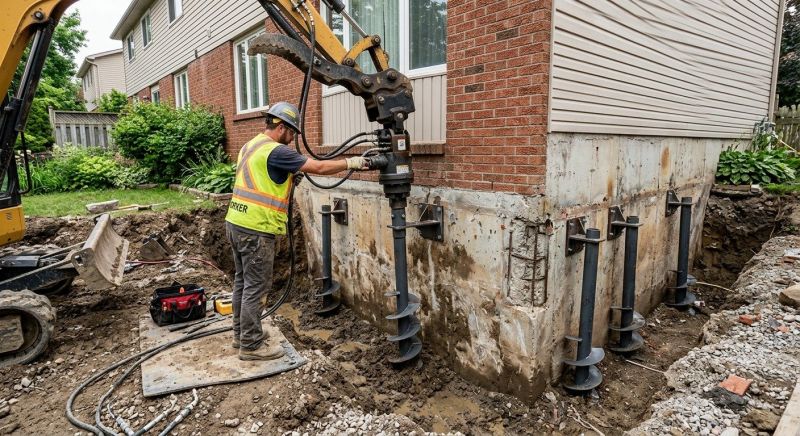 Helical Pile Installation in Lexington, SC