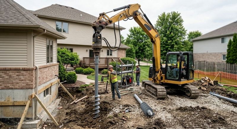 Helical Pile Installation in Lexington, SC